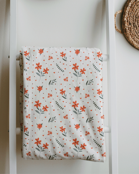 Dainty Floral Plush Blanket *Personalized*
