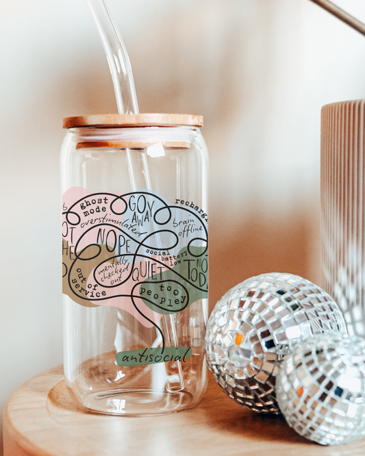 Antisocial Glass Tumbler