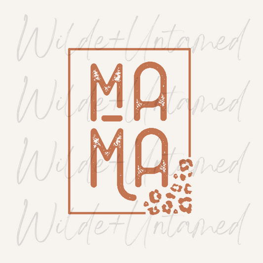 Mama Leopard Glass Tumbler