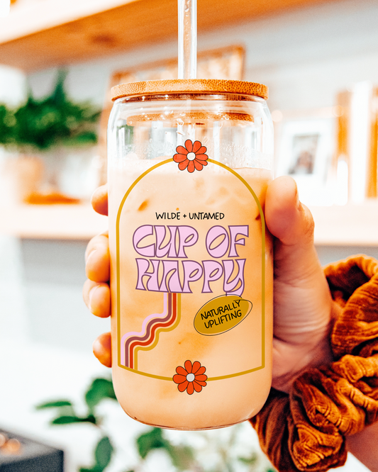 Cup of Happy Glass Tumbler WAU EXCLUSIVE