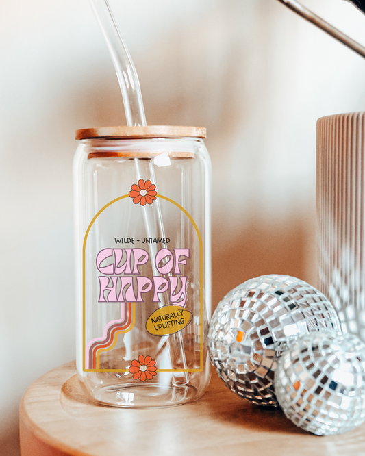 Cup of Happy Glass Tumbler WAU EXCLUSIVE