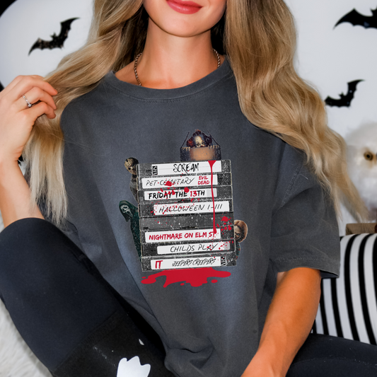 Classic Horror VHS Vintage Graphic Tee