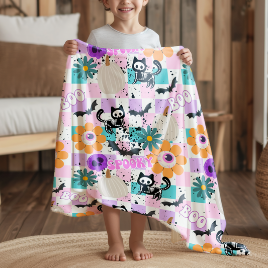 Groovy and Spooky Plush Throw