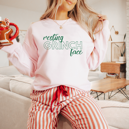 Resting Grinch Face Crewneck