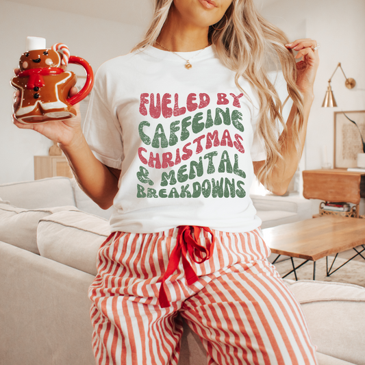 Coffee Christmas and Mental Breakdowns Tee