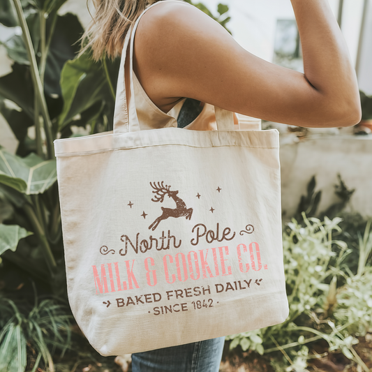 North Pole Milk & Cookie Co Tote