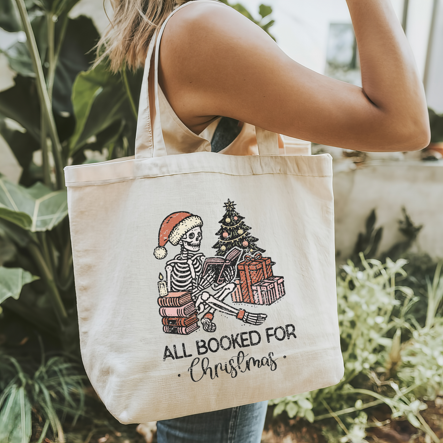 All Booked For Christmas Tote