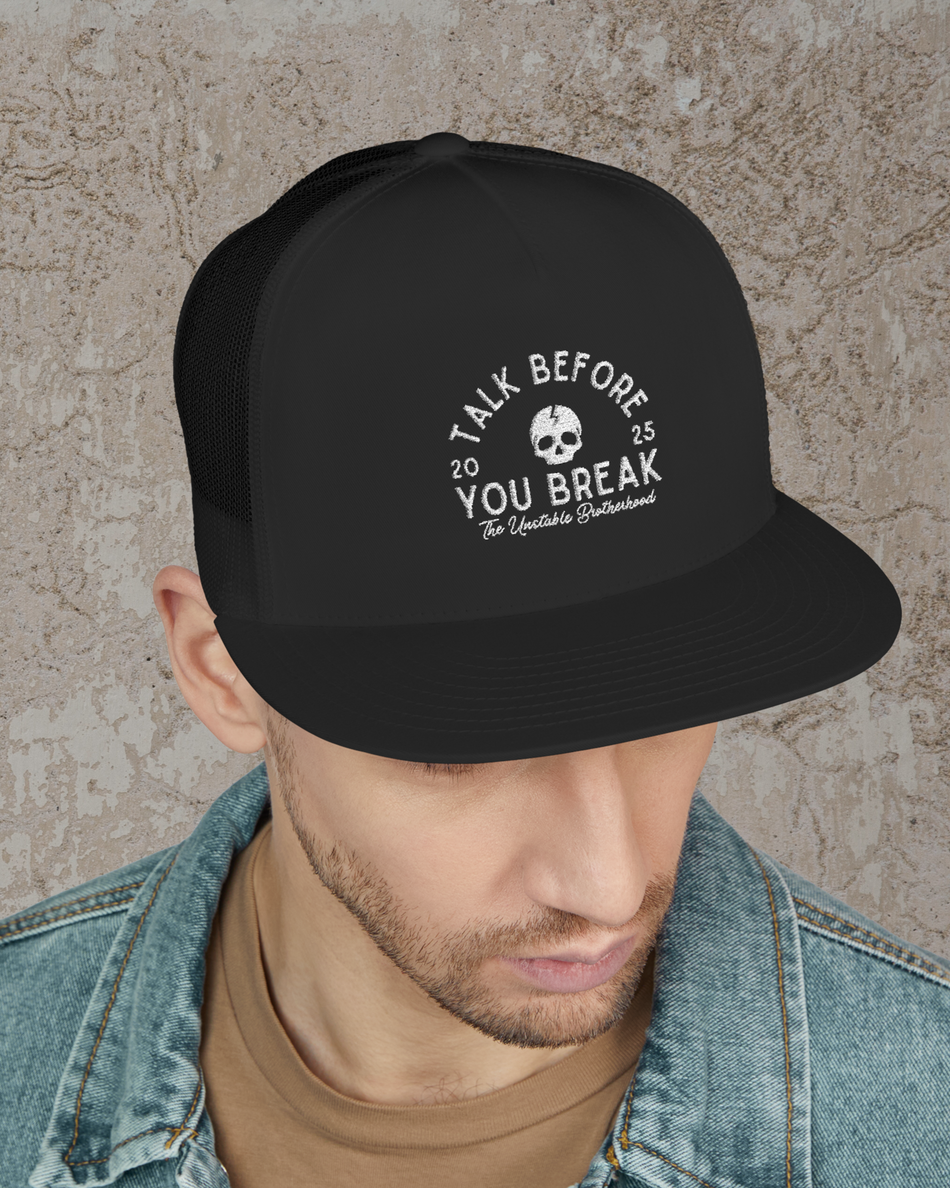 Talk Before You Break Flat Bill Hat