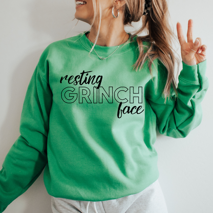 Resting Grinch Face Crewneck