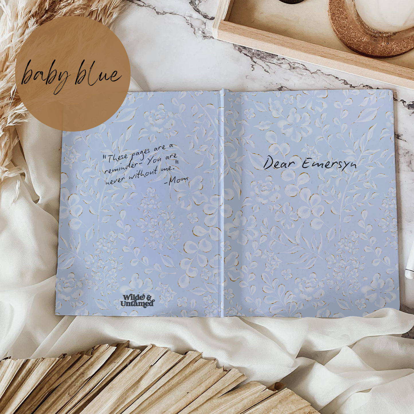 Delicate Floral Memory Journal