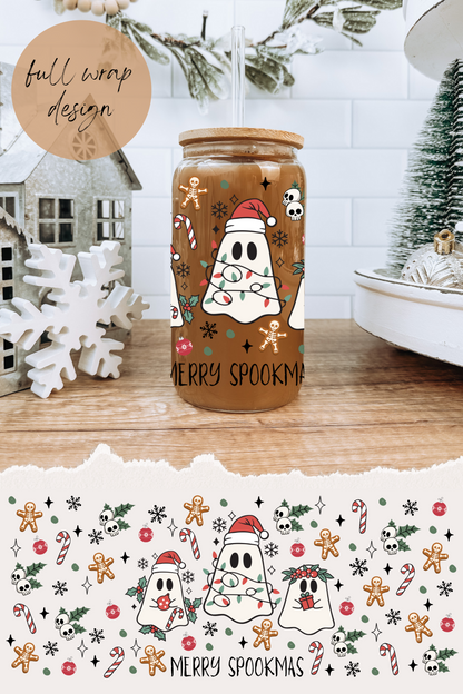 Merry Spookmas Glass Tumbler