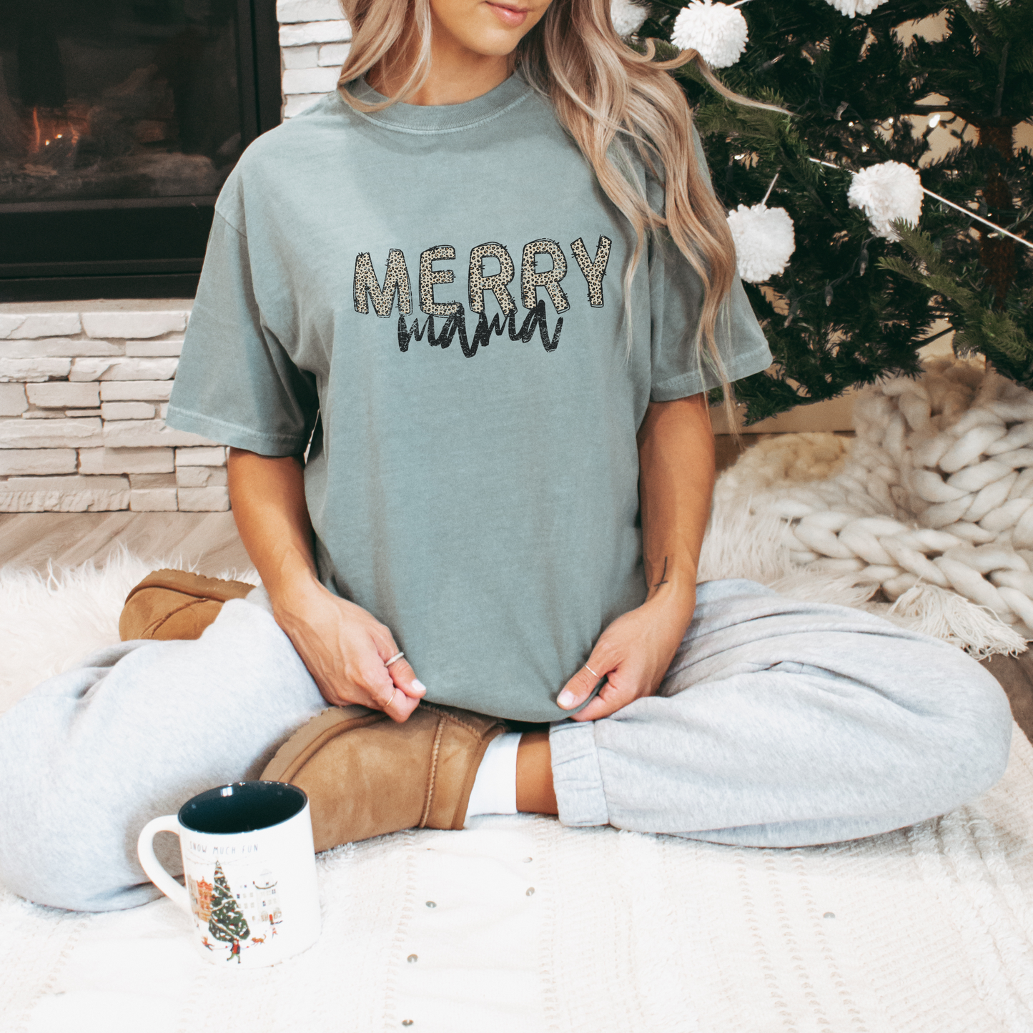 Merry Mama Leopard Tee